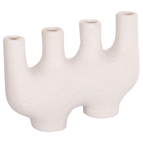 Decoratiuni pentru masa - CERAMIC TABLE DECOR MANI HM4641.01 OFF WHITE WITH CRYSTALLISATION 21x6x13Hcm.