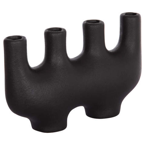 Decoratiuni - CERAMIC TABLE DECOR MANI HM4641.02 MATTE BLACK 21x6x13Hcm.