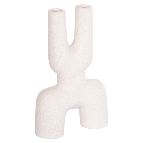 Decoratiuni pentru masa - CERAMIC TABLE DECOR MANI HM4642.01 OFF WHITE WITH CRYSTALLISATION 15.5x6x23.5Hcm.