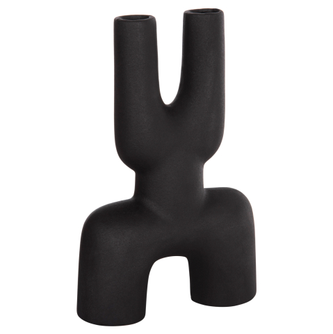 Decoratiuni pentru masa - CERAMIC TABLE DECOR MANI HM4642.02 BLACK MATTE 15.5x6x23.5Hcm.
