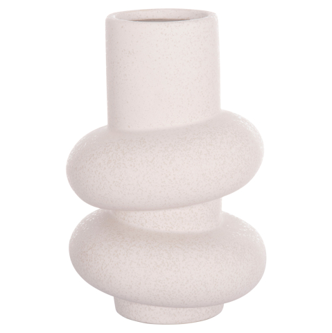 Decoratiuni pentru masa - CERAMIC TABLE DECOR ROOK HM4627.01 OFF WHITE WITH CRYSTALLISATION Φ16x25,5Hcm.