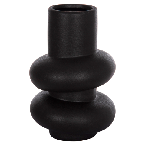 Decoratiuni pentru masa - CERAMIC TABLE DECOR ROOK HM4627.02 MATTE BLACK Φ16x25,5Hcm.