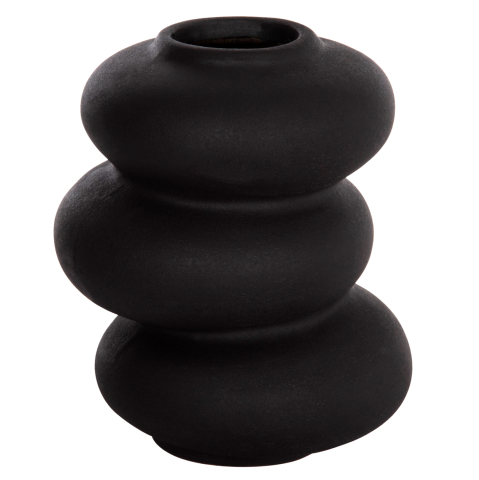 Decoratiuni pentru masa - CERAMIC TABLE DECOR ROOK HM4628.02 MATTE BLACK Φ14x19Hcm.