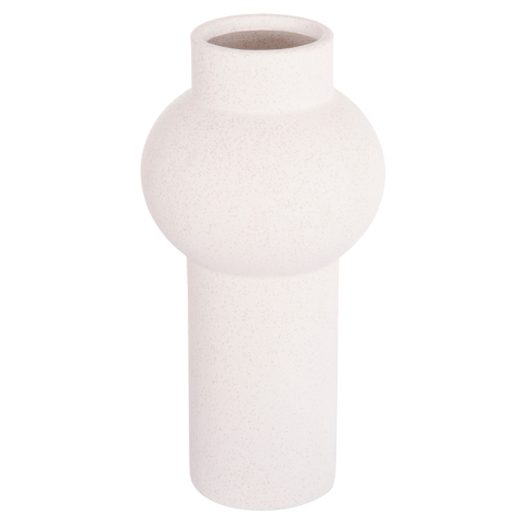 Decoratiuni pentru masa - CERAMIC TABLE DECOR SCEPTER HM4605.01 OFF WHITE WITH CRYSTALLISATION Φ15x30Hcm.
