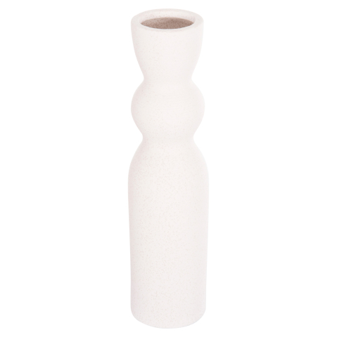 Decoratiuni - CERAMIC TABLE DECOR SCEPTER HM4614.01 OFF WHITE WITH CRYSTALLIZATION Φ8.5x35Hcm.
