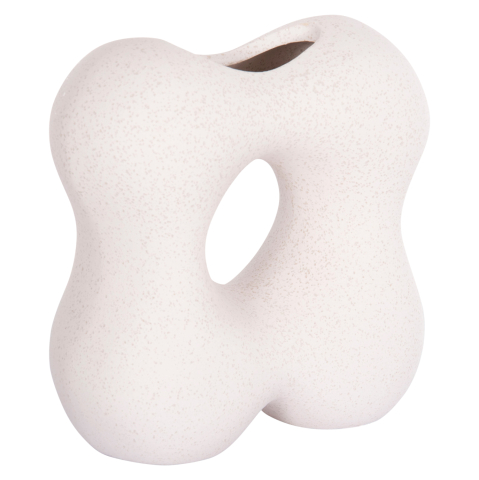 Decoratiuni pentru masa - CERAMIC TABLE DECOR SEBOR HM4594.01 OFF WHITE WITH CRYSTALLIZATION 18x9x18Hcm.
