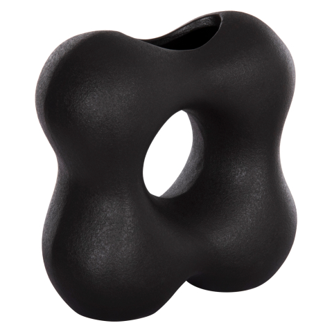 Decoratiuni pentru masa - CERAMIC TABLE DECOR SEBOR HM4594.02 MATTE BLACK 18x9x18Hcm.