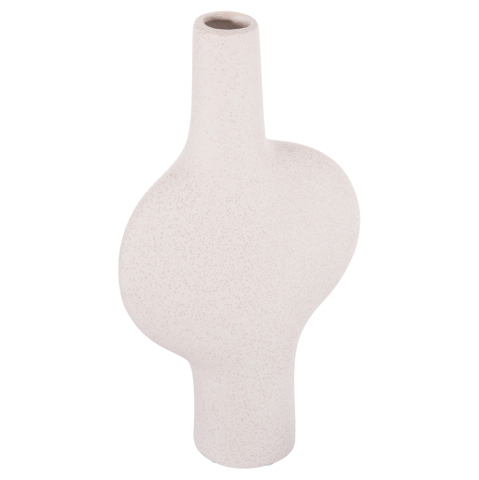 Decoratiuni pentru masa - CERAMIC TABLE DECOR SERIES ARKEN HM4620.01 OFF WHITE WITH CRYSTALLISATION 19x7,5x33,5Hcm.