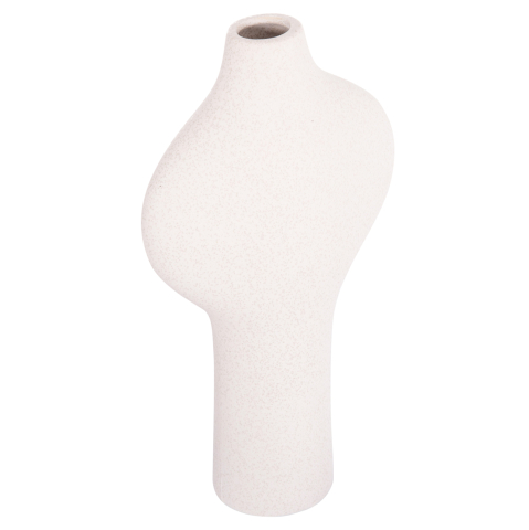 Decoratiuni pentru masa - CERAMIC TABLE DECOR SERIES ARKEN HM4621.01 OFF WHITE WITH CRYSTALLISATION 18x8x32Hcm.