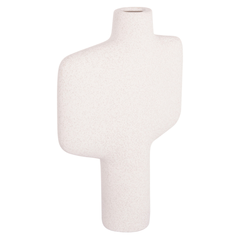 Decoratiuni pentru masa - CERAMIC TABLE DECOR SERIES ARKEN HM4622.01 OFF WHITE WITH CRYSTALLISATION 22.5x7.5x34Hcm.