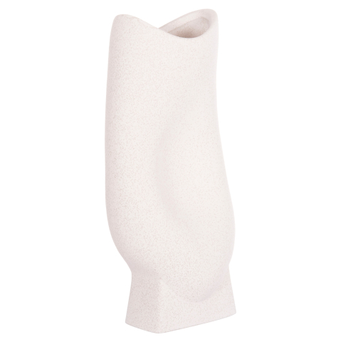 Decoratiuni pentru masa - CERAMIC TABLE DECOR SERIES GLAZE HM4609.01 OFF WHITE WITH CRYSTALLISATION 16.5x11x38Hcm.