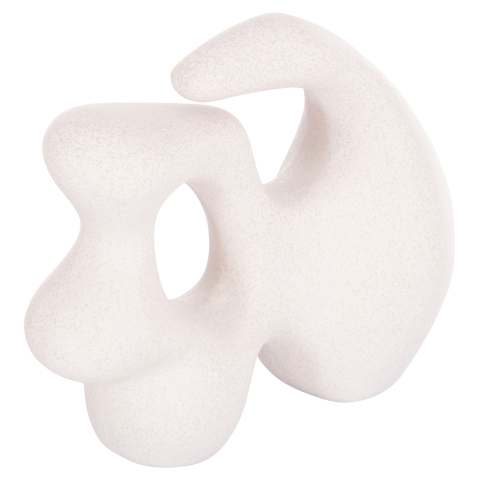 Decoratiuni pentru masa - CERAMIC TABLE DECOR SERIES ISIL HM4596 OFF WHITE WITH CRYSTALLISATION 33.5x15.5x30Hcm.