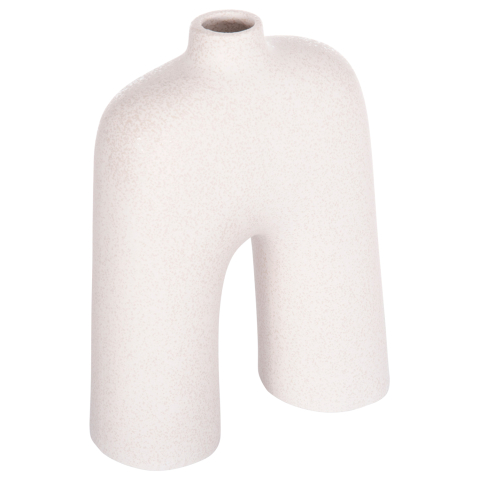 Decoratiuni pentru masa - CERAMIC TABLE DECOR SERIES ISIL HM4599.01 OFF WHITE WITH CRYSTALLISATION 22x8x29Hcm.