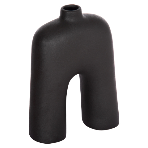 Decoratiuni pentru masa - CERAMIC TABLE DECOR SERIES ISIL HM4599.02 BLACK MATTE 22x8x29Hcm.