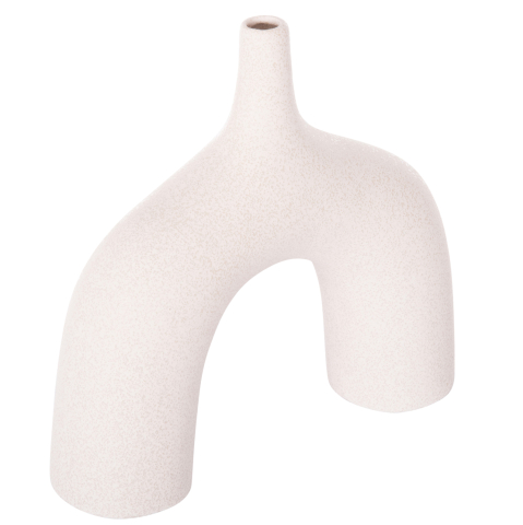 Decoratiuni pentru masa - CERAMIC TABLE DECOR SERIES ISIL HM4601.01 OFF WHITE WITH CRYSTALLISATION 35x10x32.5Hcm.