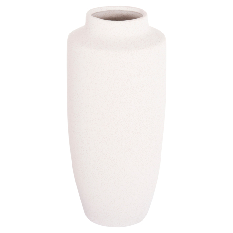 Decoratiuni pentru masa - CERAMIC TABLE DECOR VASE "GALAD" HM4587.01 OFF WHITE WITH CRYSTALLISATION Φ17,5x40H cm.
