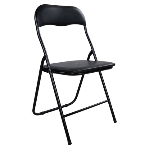 Interior - Chair Foldable PU Black HM0044 38x47x82H cm.