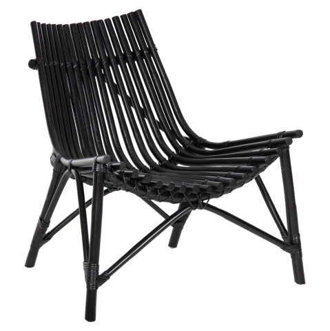 Scaune - Fotolii - CHAIR FOR OUTDOORS CELLION HM9812.02 RATTAN POLES IN BLACK COLOR 76x72x83Hcm.