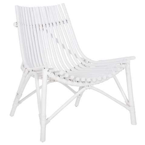 Scaune - Fotolii - CHAIR FOR OUTDOORS CELLION HM9812.03 RATTAN POLES IN WHITE COLOR 76x72x83Hcm.