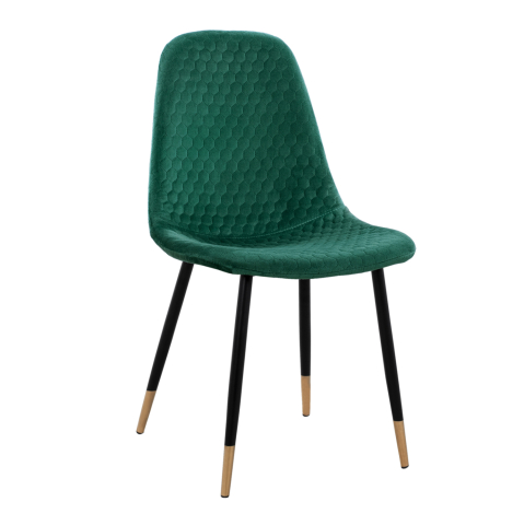 Interior - Chair Lucille HM8552.03 from Velvet Cyppress Green color with metallic frame 45x56x81cm
