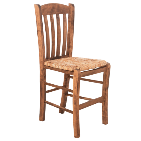Scaune - CHAIR MONTE HM10383.01 BEECH WOOD IN WALNUT-SEAGRASS RUSH-MATT SEAT 43x41x87Hcm.