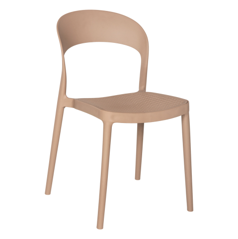 Scaune - Fotolii - CHAIR POLYPROPYLENE CLEO HM5936.03 CAPPUCCINO 49x54,5x80,5Hcm.