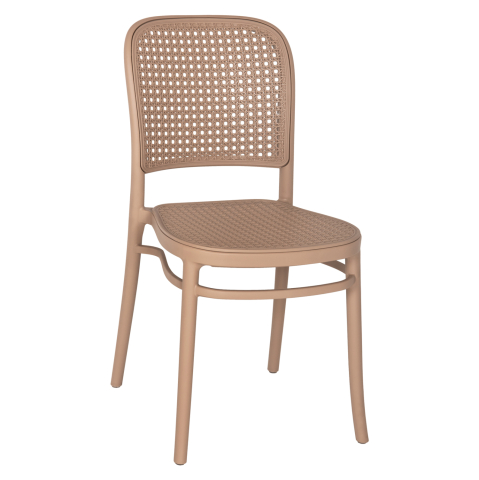 Scaune - Fotolii - CHAIR POLYROPYLENE FLOW HM5937.03 CAPPUCCINO SEAT AND BACKREST 41x53x85,5Hcm.