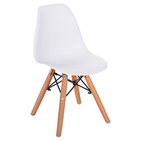 Camera copiilor - Chair Twist Kid HM8453.01 with wooden legs and seat PP white 31x34x55.5H