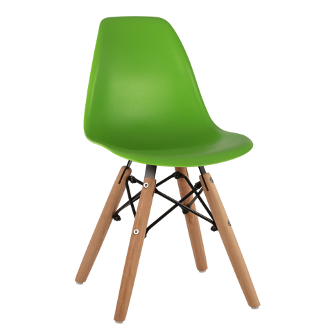 Camera copiilor - Chair Twist Kid HM8453.03 with wooden legs and green seat 30,5x33x59 cm