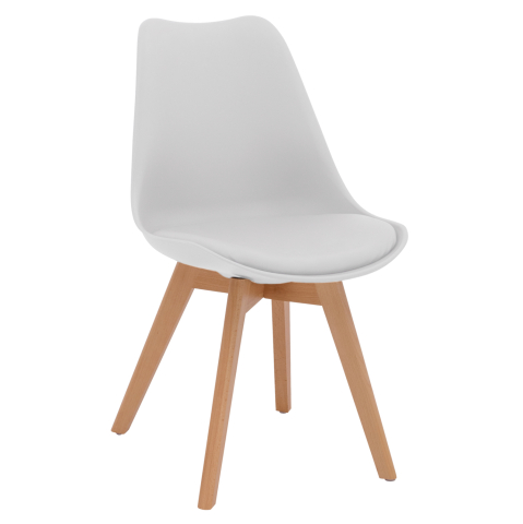 Interior - Chair Vegas HM0033.01-wooden legs-white seat-47x56,6x82Υ cm