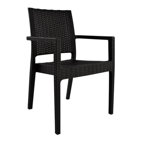 Scaune - Fotolii - Chair with arms Polypropylene Dark Brown HM5134.02 57x55,5x89 cm