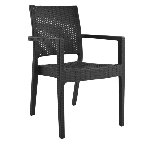 Scaune - Fotolii - Chair with arms Polypropylene Dark Grey HM5134.01 57x55,5x89 cm
