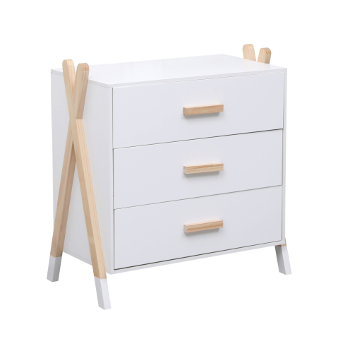 Sertare - Mese de infasat - CHEST OF DRAWERS FOR KIDS PASCHAL HM2493.03 MELAMINE-PINE WOOD 76x40x80.5Hcm.