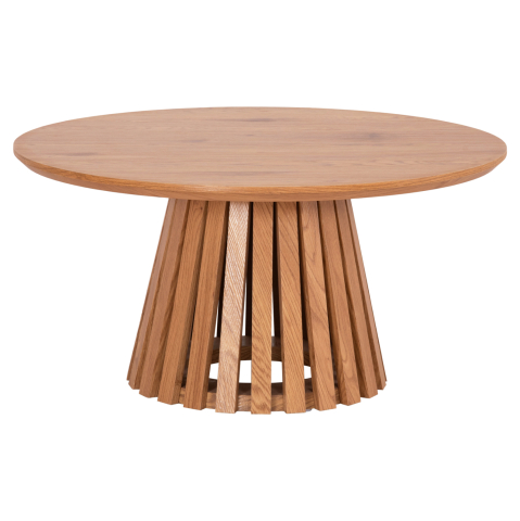 Interior - COFFEE TABLE FB918024 MDF IN LIGHT NATURAL WOOD COLOR Φ80x40,5Hcm.