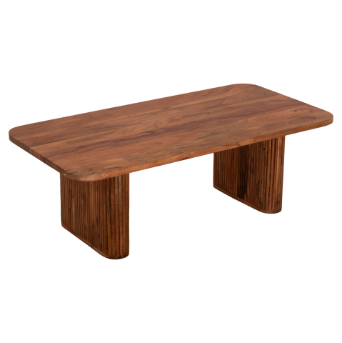 Masute de cafea - COFFEE TABLE GROOT HM9686 SOLID ACACIA WOOD IN NATURAL COLOR 120x60x40Hcm.