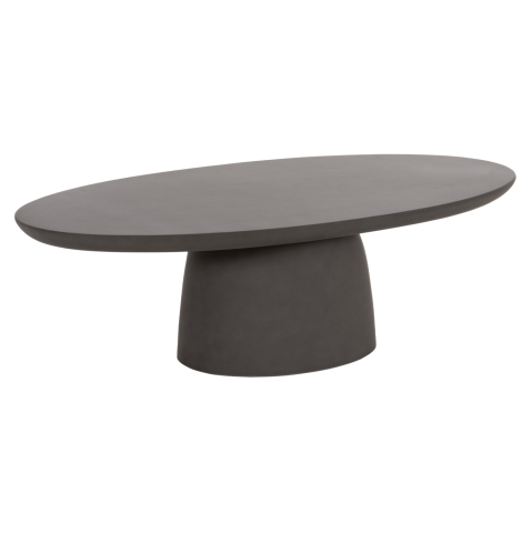 Interior - COFFEE TABLE OVAL BRECCAN HM6594.01 GREY FIBER CEMENT 130x70x42Hcm.