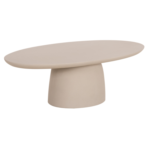 Interior - COFFEE TABLE OVAL BRECCAN HM6594.02 BEIGE FIBER CEMENT 130x70x42Hcm.