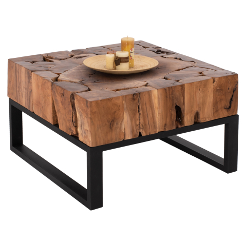 Interior - COFFEE TABLE PIEN HM9354 SQUARE SOLID TEAK NATURAL COLOR 80X80X48H