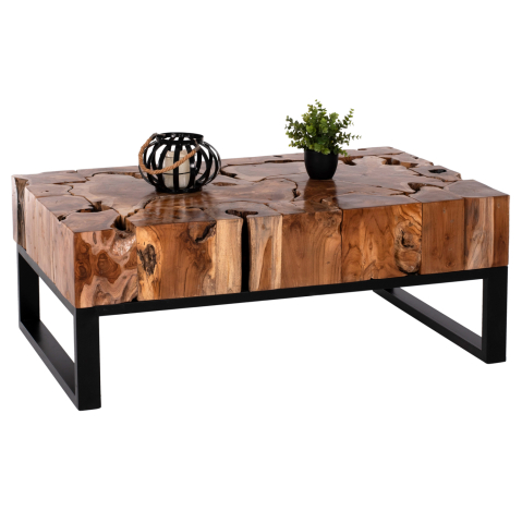Interior - COFFEE TABLE PIEN HM9355 RECTANGULAR SOLID TEAK NATURAL 120X70X48H