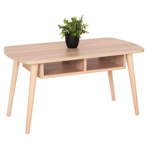 Interior - COFFEE TABLE SLIVEN HM18178.03 SONAMA MELAMINE-LEGS IN NATURAL COLOR 90x50x47,5Hcm.
