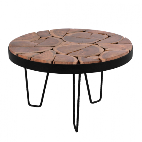Interior - Coffee Table TIMOTHY HM8366.11 Solid ACACIA Φ73x45H