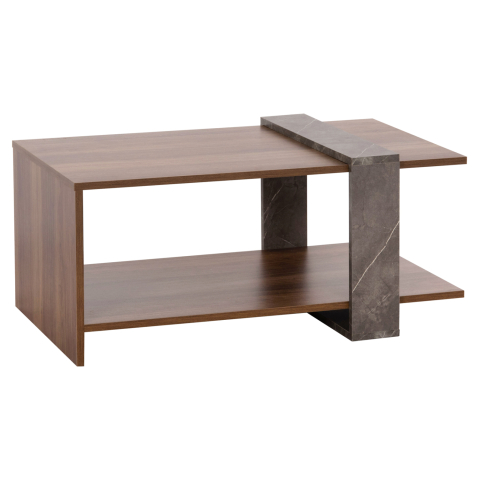 Masute de cafea - COFFEE TABLE WILMA HM8950.13 MELAMINE IN NATURAL-GREYISH STONE TEXTURE 80Χ50Χ35Hcm.
