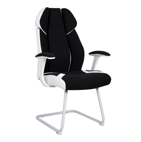 Scaune de birou - Conferenece office chair HM1102.02 in black and white color 66,5x63x108cm