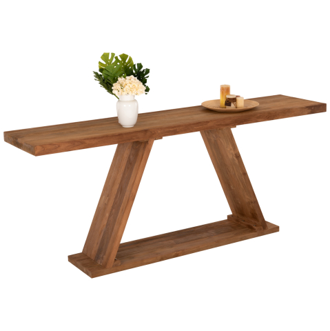 Bufete - CONSOLE HM9555 MADE OF TEAK WOOD IN NATURAL COLOR 220x50x90Hcm.