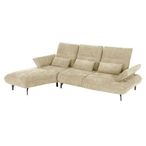 Canapele de colt - CORNER (LEFT) SOFA-BED CONVERT HM3268.01L ECRU FABRIC 283x188x100Hcm.