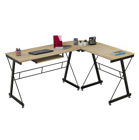 Birouri - CORNER OFFICE SONAMA WITH METAL FRAME HM2127.01 158Χ120Χ74cm.