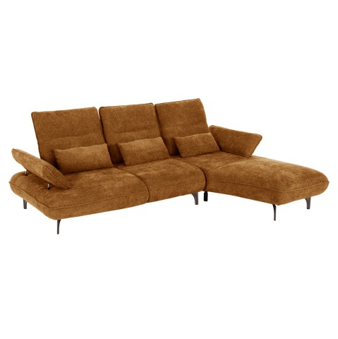 Canapele de colt - CORNER (RIGHT) SOFA-BED CONVERT HM3268.02R BRICK RED FABRIC 283x188x100Hcm.