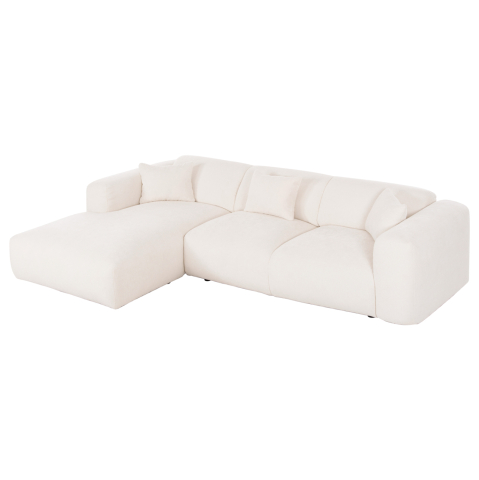 Canapele de colt - CORNER SOFA (LEFT) BRICKEN HM3275.02L WHITE FABRIC 110-282x98-160x72Hcm.