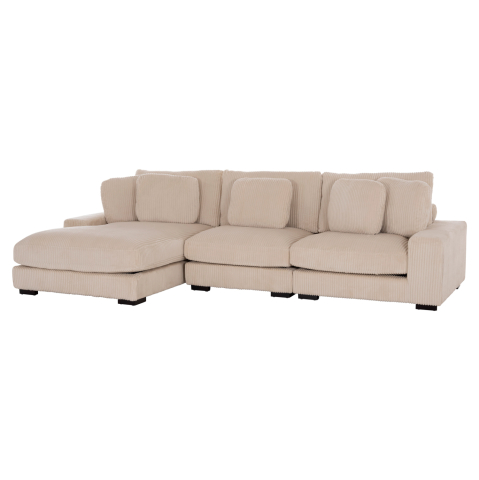 Interior - CORNER SOFA LEFT CRANFIELD HM3287.02L BEIGE CORD FABRIC 315x167(corner)x67Hcm.