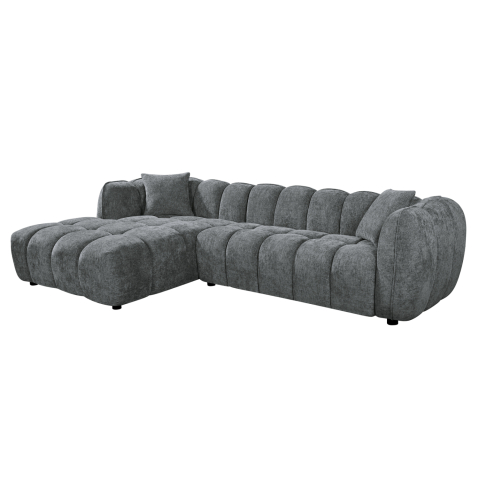 Interior - CORNER SOFA (LEFT) LYKKE HM3326.01L GREY FABRIC 280x89-165(chaise)x70Hcm.